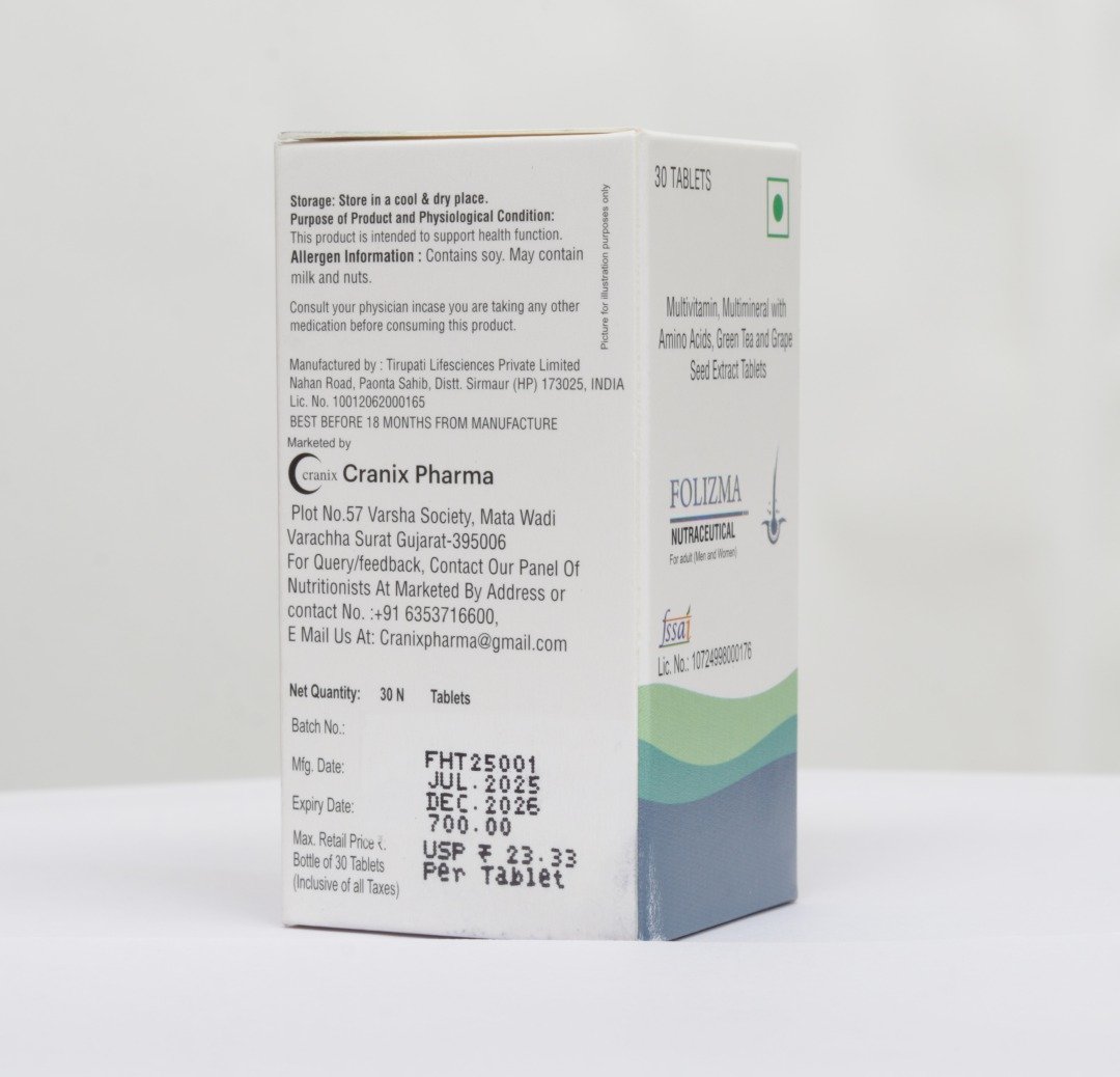 FOLIZMA Nutraceutical Tablets - Image 3