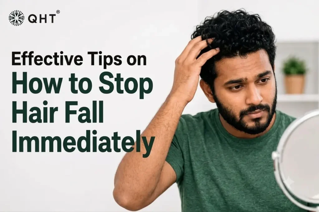 how to stop hair fall immediately