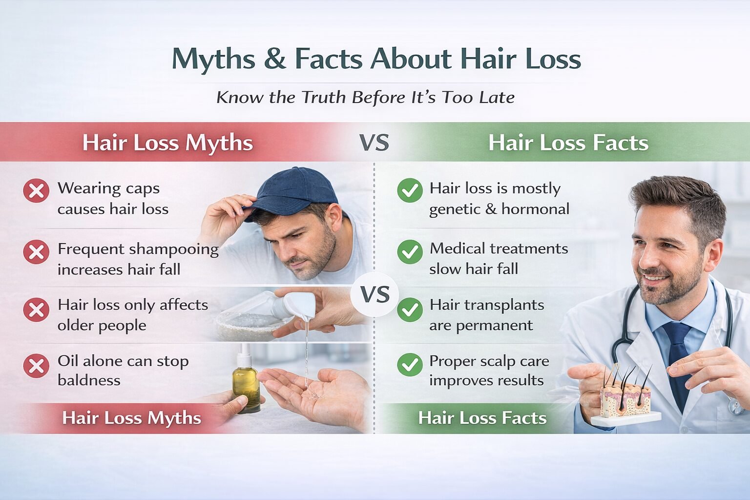 Myths and Facts About Hair Loss